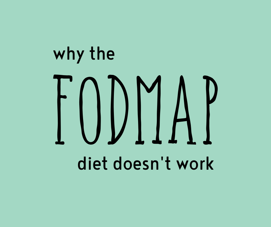 A diagram explaining the FODMAP acronym and food groups